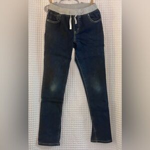 Cat & Jack Dark Blue Skinny Fit Knit-Waist Jeans